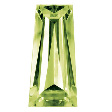 Preciosa Cubic Zirconia Baguette Tapered Cut Peridot - Bluestreak Crystals