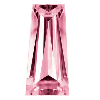 Preciosa Cubic Zirconia Baguette Tapered Cut Pink - Bluestreak Crystals
