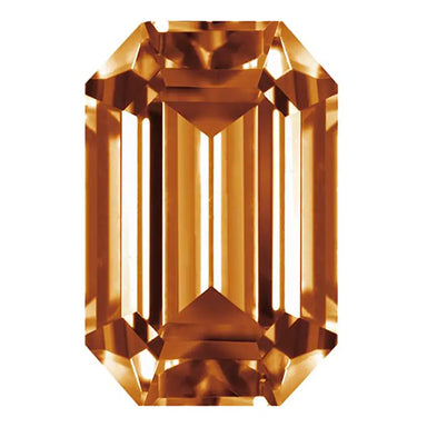 Preciosa Cubic Zirconia Octagon Step Cut Brown - Bluestreak Crystals