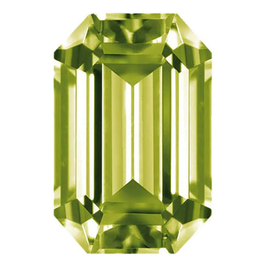 Preciosa Cubic Zirconia Octagon Step Cut Olive - Bluestreak Crystals