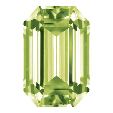 Preciosa Cubic Zirconia Octagon Step Cut Peridot - Bluestreak Crystals