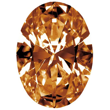 Preciosa Cubic Zirconia Oval Diamond Cut Brown - Bluestreak Crystals