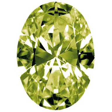 Preciosa Cubic Zirconia Oval Diamond Cut Olive - Bluestreak Crystals