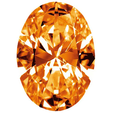 Preciosa Cubic Zirconia Oval Diamond Cut Orange - Bluestreak Crystals