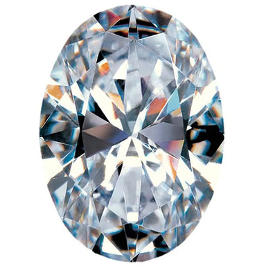 Preciosa Cubic Zirconia Oval Diamond Cut White - Bluestreak Crystals