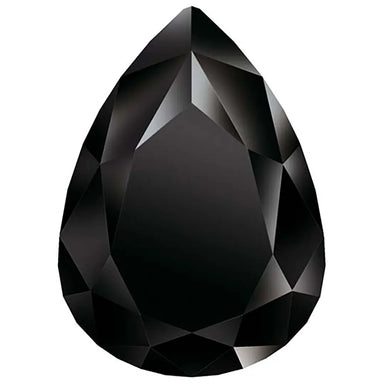 Preciosa Cubic Zirconia Pear Diamond Cut Black - Bluestreak Crystals