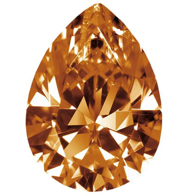 Preciosa Cubic Zirconia Pear Diamond Cut Brown - Bluestreak Crystals