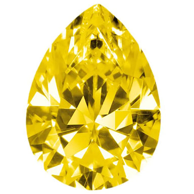Preciosa Cubic Zirconia Pear Diamond Cut Gold - Bluestreak Crystals