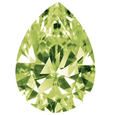 Preciosa Cubic Zirconia Pear Diamond Cut Peridot - Bluestreak Crystals