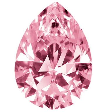 Preciosa Cubic Zirconia Pear Diamond Cut Pink - Bluestreak Crystals