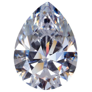 Preciosa Cubic Zirconia Pear Diamond Cut White - Bluestreak Crystals