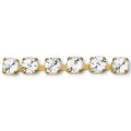 Preciosa Cup Chain Chaton Round Silver Crystal AB - Bluestreak Crystals