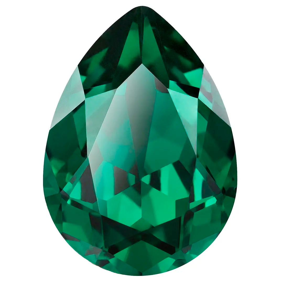 Preciosa Fancy Stones Baroque Pear Emerald - Bluestreak Crystals