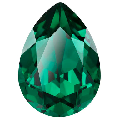 Preciosa Fancy Stones Baroque Pear Emerald - Bluestreak Crystals