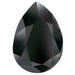 Preciosa Fancy Stones Baroque Pear Jet Hematite UNFOILED - Bluestreak Crystals