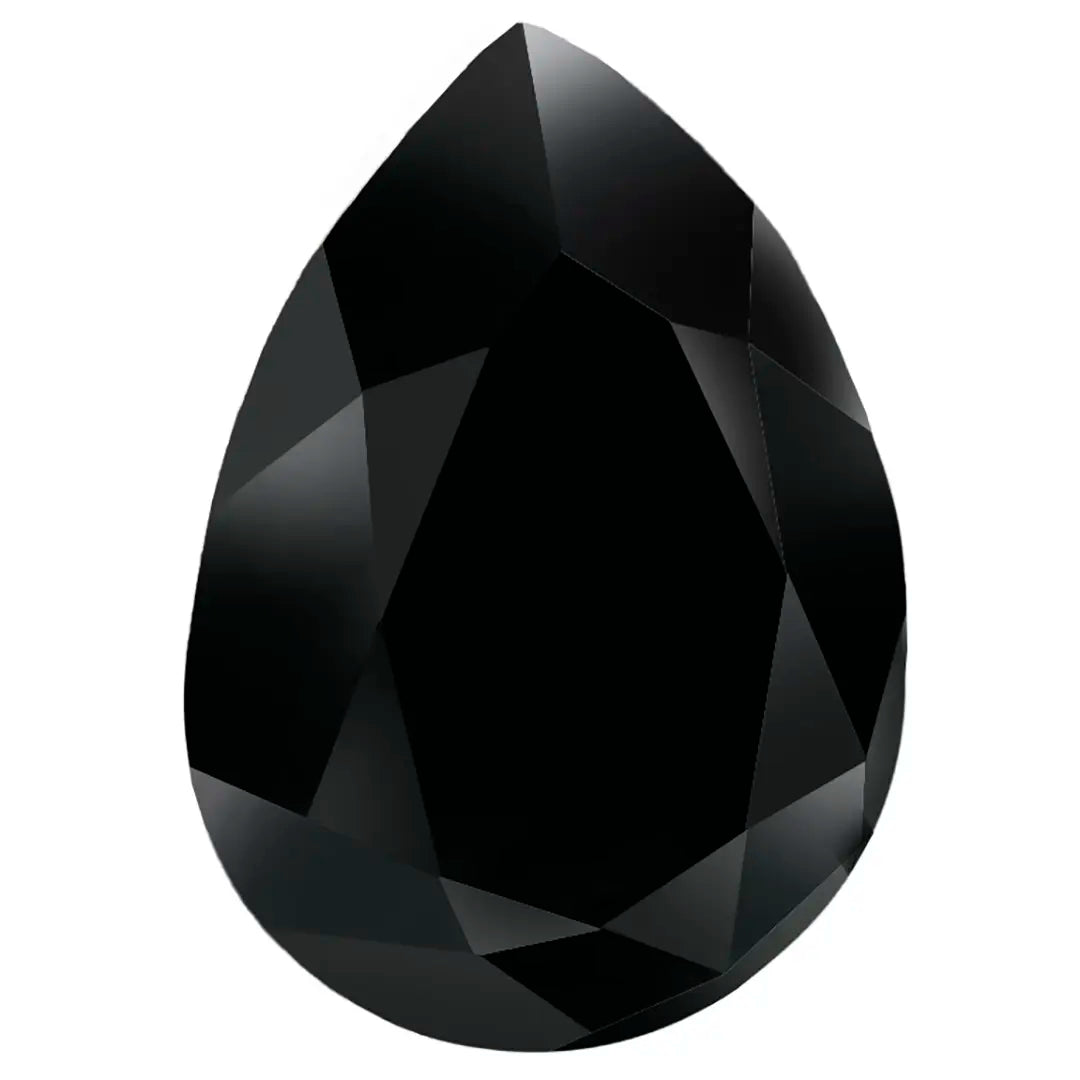Preciosa Fancy Stones Baroque Pear Jet UNFOILED - Bluestreak Crystals