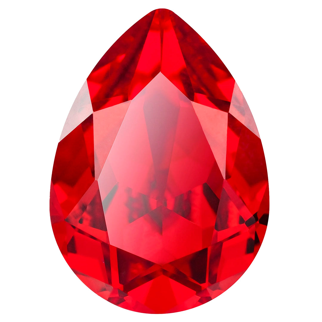 Preciosa Fancy Stones Baroque Pear Light Siam - Bluestreak Crystals