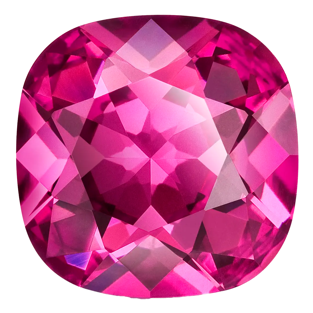 Preciosa Fancy Stones Cushion Square Fuchsia - Bluestreak Crystals