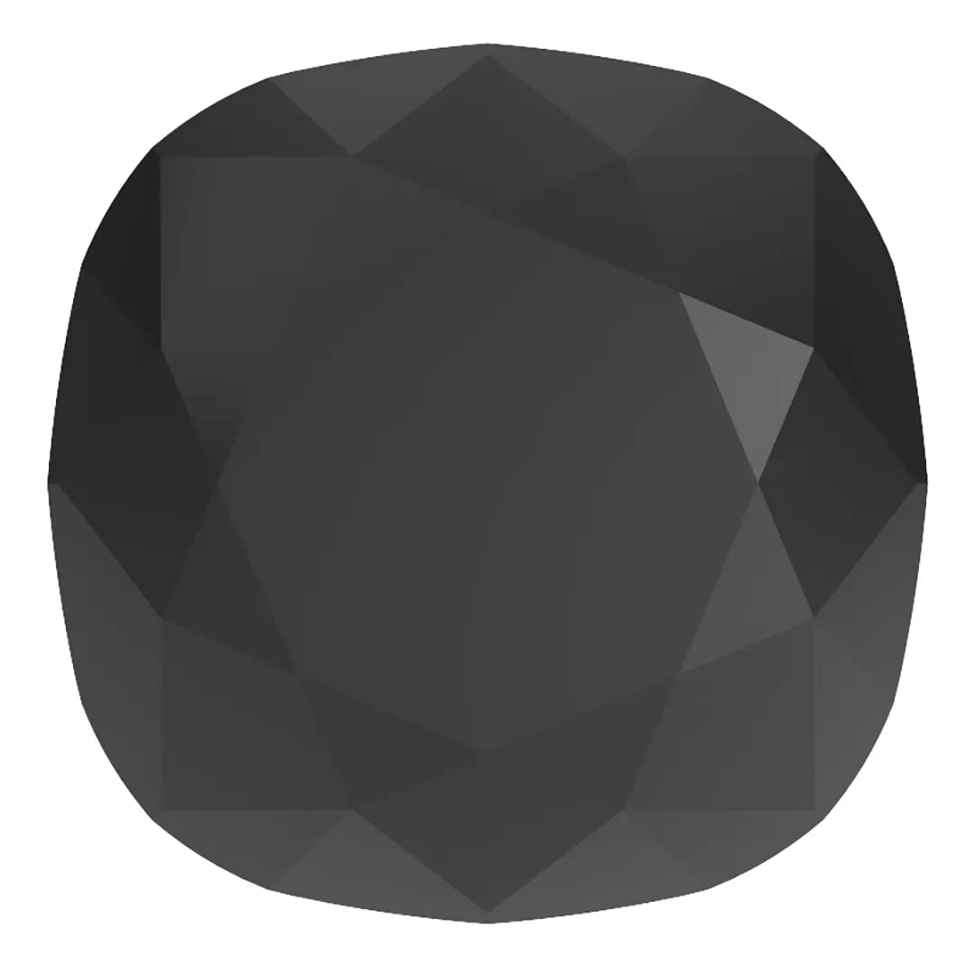 Preciosa Fancy Stones Cushion Square Jet UNFOILED - Bluestreak Crystals