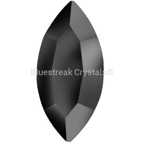 Preciosa Fancy Stones Navette Jet Hematite UNFOILED-Preciosa Fancy Stones-4x2mm - Pack of 720 (Wholesale)-Bluestreak Crystals
