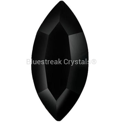 Preciosa Fancy Stones Navette Jet UNFOILED-Preciosa Fancy Stones-4x2mm - Pack of 720 (Wholesale)-Bluestreak Crystals