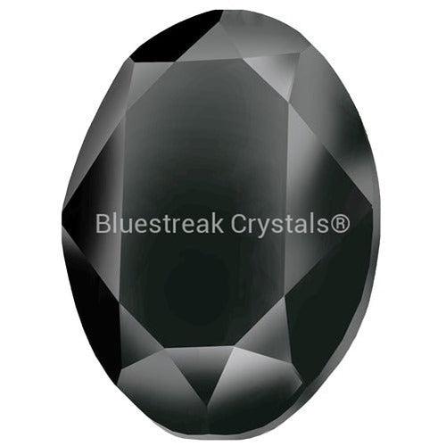 Preciosa Fancy Stones Oval Jet Hematite UNFOILED-Preciosa Fancy Stones-8x6mm - Pack of 144 (Wholesale)-Bluestreak Crystals