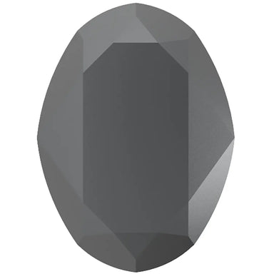 Preciosa Fancy Stones Oval Jet Hematite UNFOILED - Bluestreak Crystals