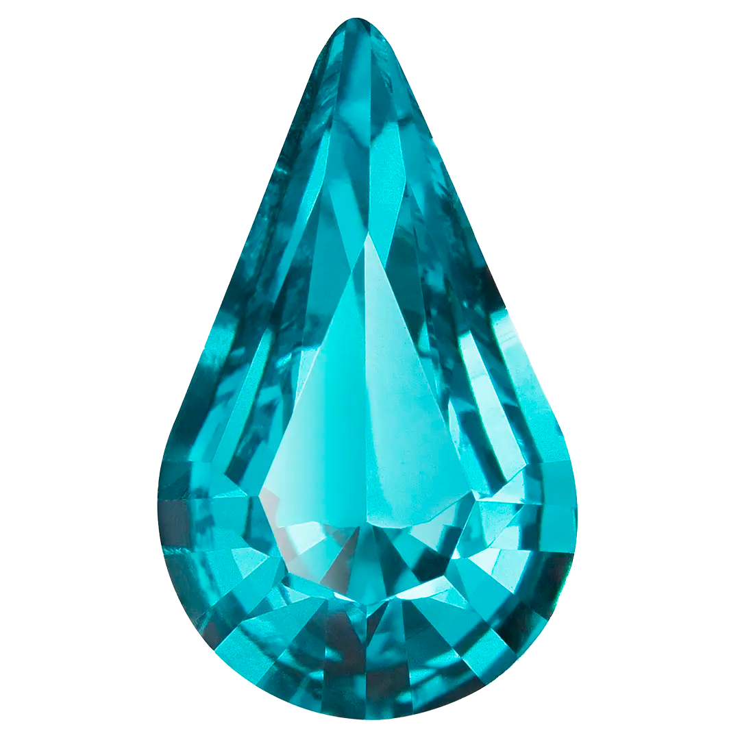 Preciosa Fancy Stones Pear Blue Zircon - Bluestreak Crystals
