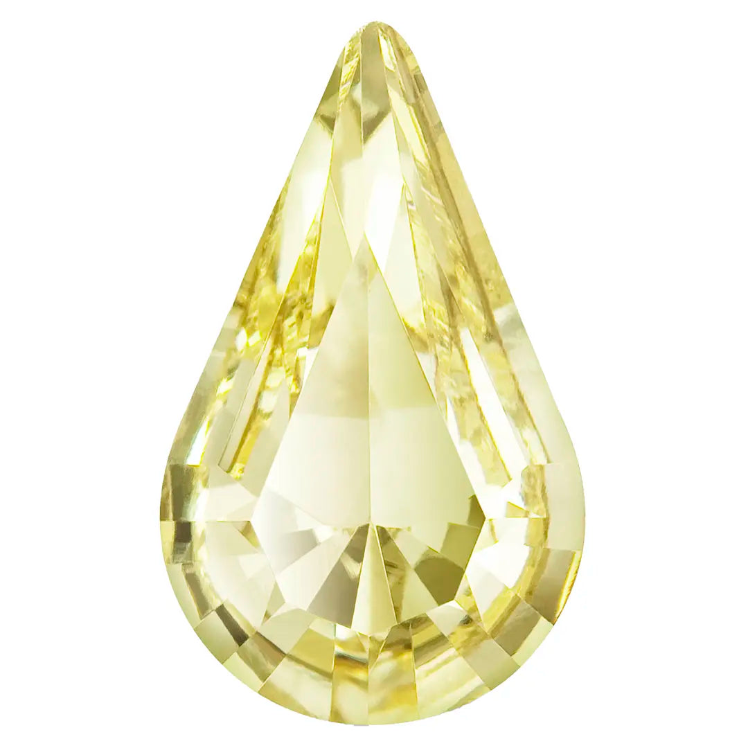 Preciosa Fancy Stones Pear Jonquil - Bluestreak Crystals