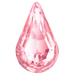 Preciosa Fancy Stones Pear Light Rose - Bluestreak Crystals