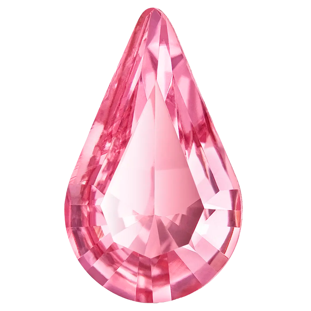 Preciosa Fancy Stones Pear Rose - Bluestreak Crystals