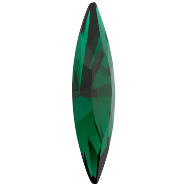 Preciosa Fancy Stones Slim Navette Emerald - Bluestreak Crystals