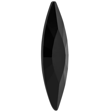 Preciosa Fancy Stones Slim Navette Jet UNFOILED - Bluestreak Crystals