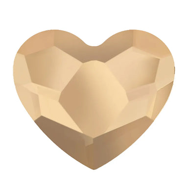 Preciosa Flat Back Crystals Non Hotfix Heart (MAXIMA) Crystal Honey - Bluestreak Crystals