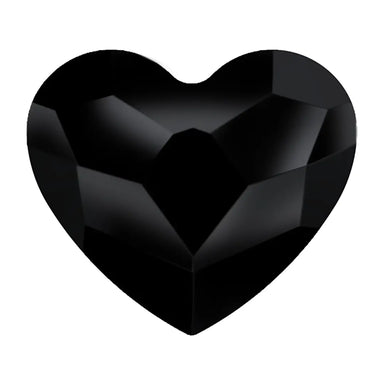 Preciosa Flat Back Crystals Non Hotfix Heart (MAXIMA) Jet UNFOILED - Bluestreak Crystals
