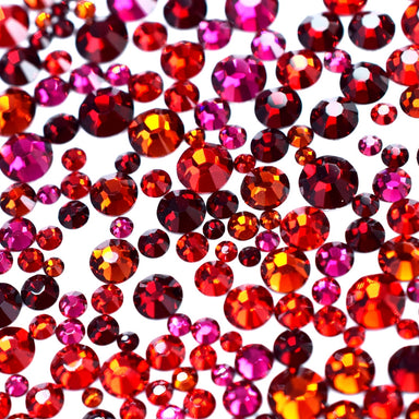 Preciosa Flat Back Crystals Non Hotfix Mix (MAXIMA) Chilli Red - Bluestreak Crystals