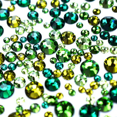 Preciosa Flat Back Crystals Non Hotfix Mix (MAXIMA) Forest Green - Bluestreak Crystals