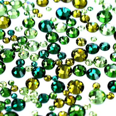 Preciosa Flat Back Crystals Non Hotfix Mix (MAXIMA) Forest Green - Bluestreak Crystals