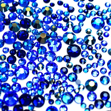 Preciosa Flat Back Crystals Non Hotfix Mix (MAXIMA) Ocean Blue - Bluestreak Crystals