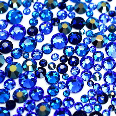 Preciosa Flat Back Crystals Non Hotfix Mix (MAXIMA) Ocean Blue - Bluestreak Crystals