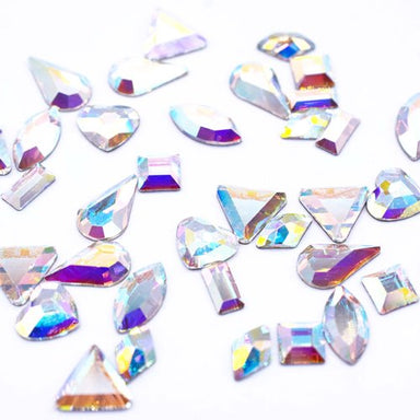 Preciosa Flat Back Crystals Non Hotfix Mix (MAXIMA) Shapes Crystal AB - Bluestreak Crystals