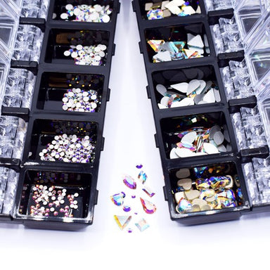 Preciosa Flat Back Crystals Non Hotfix Mix (MAXIMA) Ultimate Crystal AB - Bluestreak Crystals