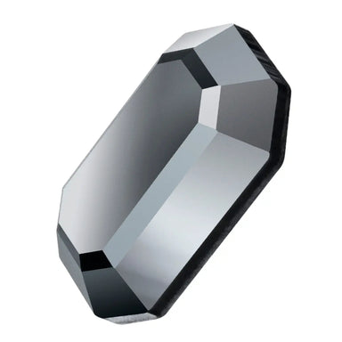 Preciosa Flat Back Crystals Non Hotfix Octagon (MAXIMA) Jet Hematite UNFOILED - Bluestreak Crystals