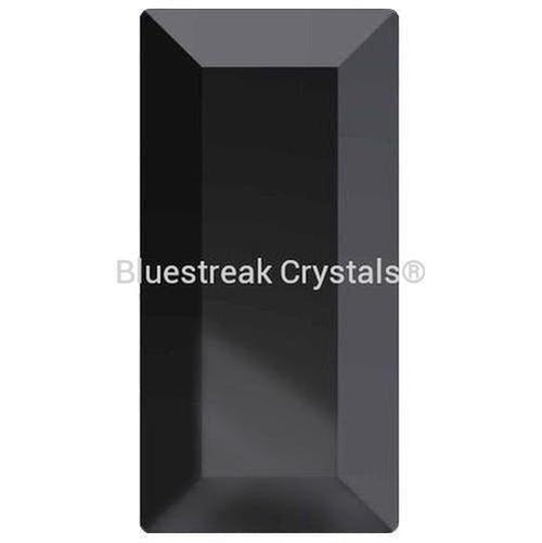 Preciosa Flat Back Crystals Rhinestones Non Hotfix Baguette (MAXIMA) Jet UNFOILED-Preciosa Flatback Rhinestones Crystals (Non Hotfix)-4x2mm - Pack of 20-Bluestreak Crystals