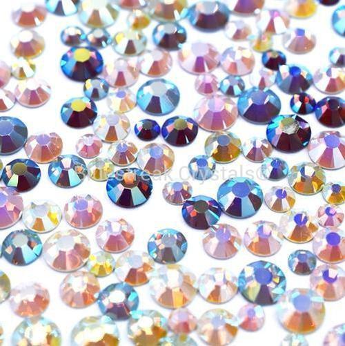 Preciosa Flat Back Crystals Rhinestones Non Hotfix Mix (MAXIMA) Opal AB-Preciosa Flatback Rhinestones Crystals (Non Hotfix)-Bluestreak Crystals
