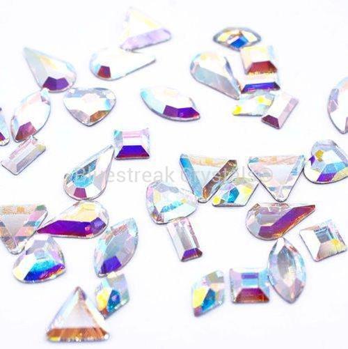 Preciosa Flat Back Crystals Rhinestones Non Hotfix Mix (MAXIMA) Shapes Crystal AB-Preciosa Flatback Rhinestones Crystals (Non Hotfix)-Bluestreak Crystals