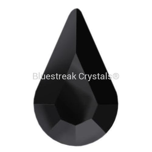 Preciosa Flat Back Crystals Rhinestones Non Hotfix Pear (MAXIMA) Jet UNFOILED-Preciosa Flatback Rhinestones Crystals (Non Hotfix)-8x4.8mm - Pack of 10-Bluestreak Crystals
