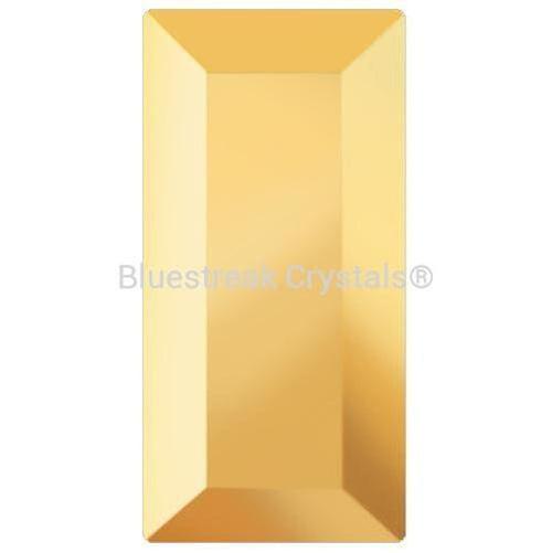 Preciosa Hotfix Flat Back Crystals Baguette (MAXIMA) Crystal Aurum-Preciosa Hotfix Flatback Crystals-4x2mm - Pack of 20-Bluestreak Crystals
