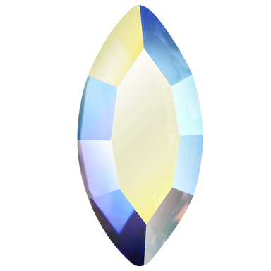 Preciosa Flat Back Crystals Non Hotfix Navette (MAXIMA) Crystal AB - Bluestreak Crystals