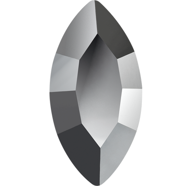 Preciosa Hotfix Flat Back Crystals Navette (MAXIMA) Jet Hematite - Bluestreak Crystals